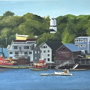 Belfast, Maine. Harbor from the eastside.  Greeting card with envelope 4.5 X 6.5 inches.