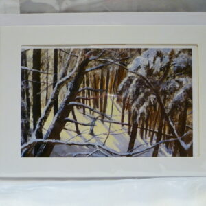 Winter Trees. Greeting card with envelope 4.5 X 6.5 inches
