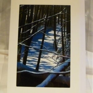 First Snow.  Greeting card with envelope 4.5 X 6.5 inches.