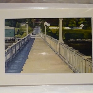 Belfast, Maine Footbridge. Greeting card with envelope 4.5 X 6.5 inches.