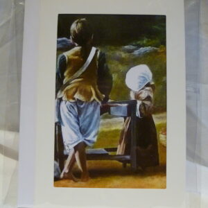 Young Reenactors. Greeting card with envelope 4.5 X 6.5 inches.