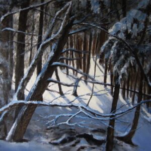 Winter Trees. Greeting card with envelope 4.5 X 6.5 inches
