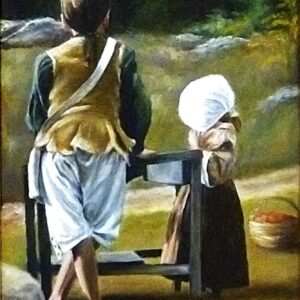 Young Reenactors. Greeting card with envelope 4.5 X 6.5 inches.